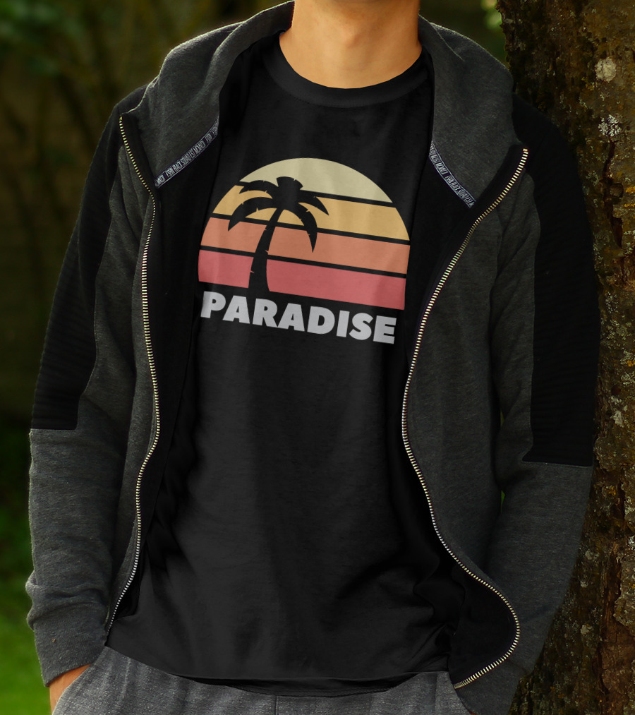 Paradise Sunset Island Palm Tree T-Shirt