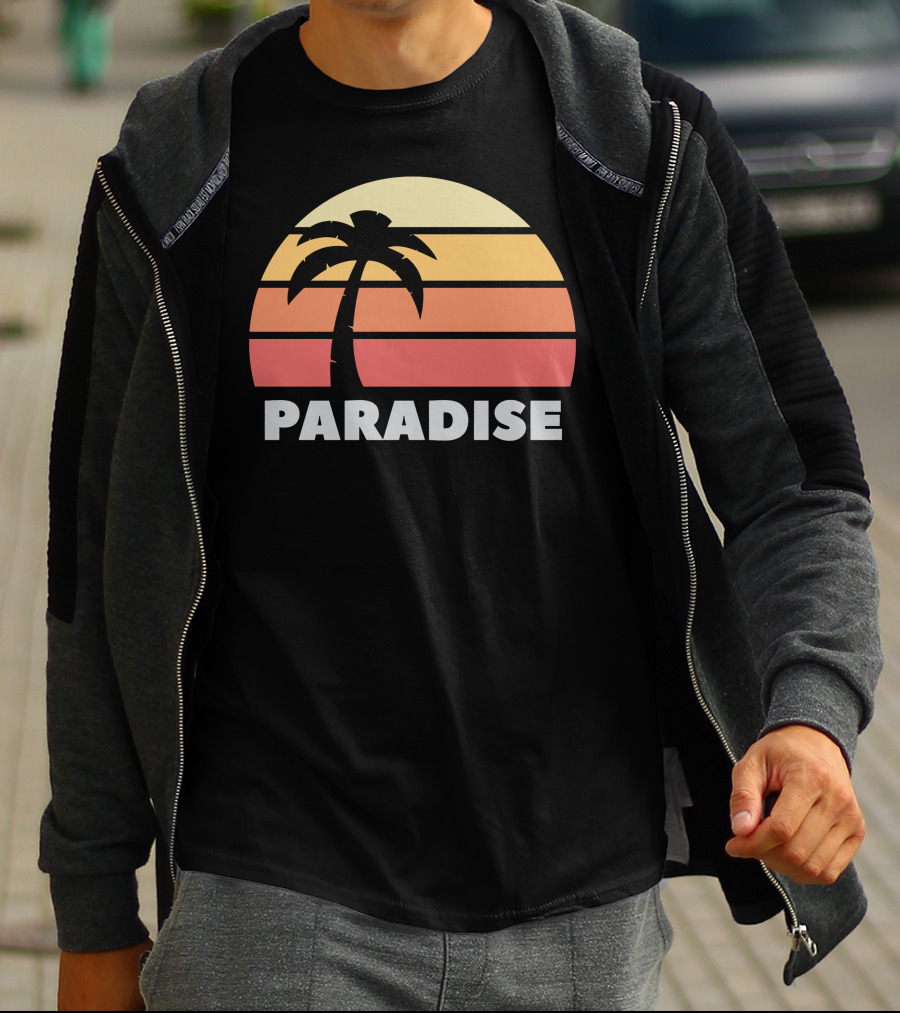 Paradise Sunset Island Palm Tree T-Shirt