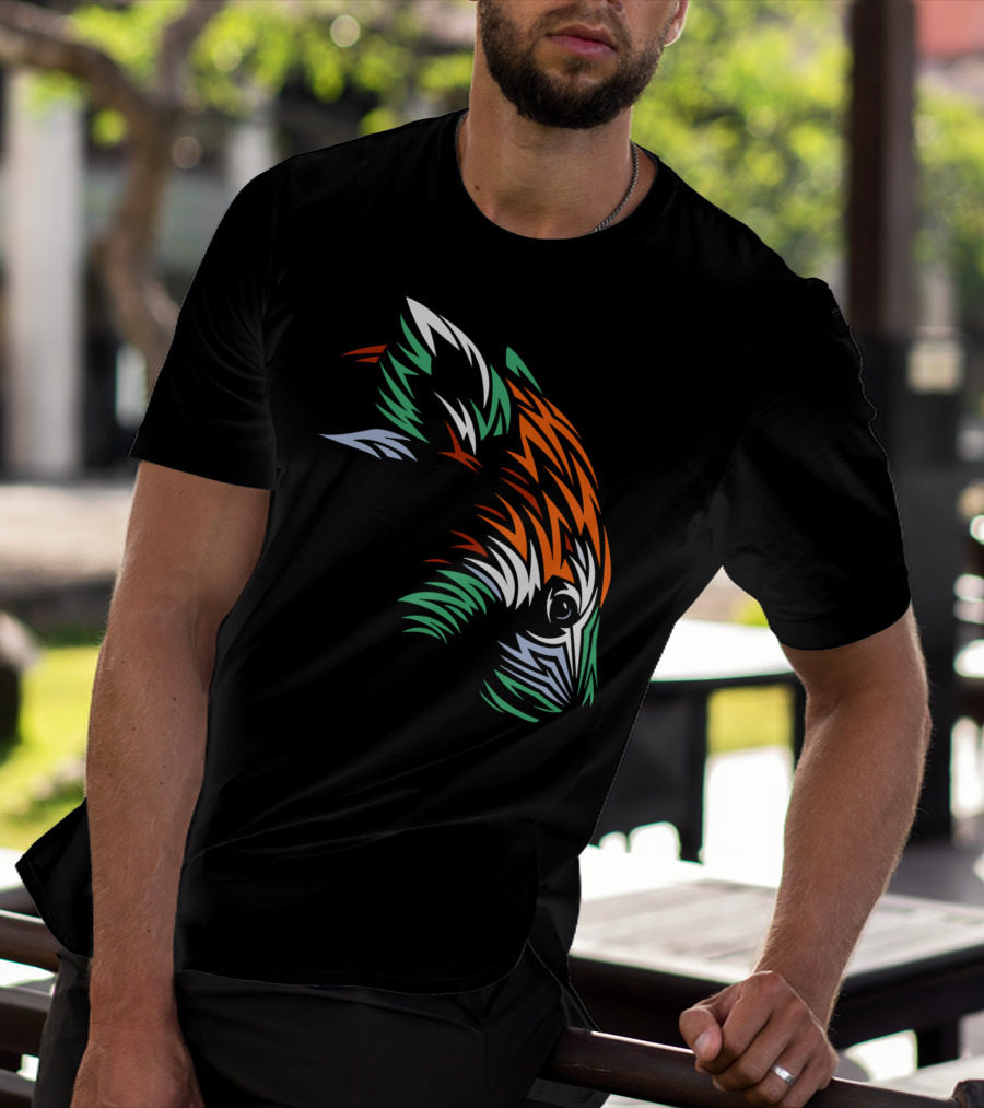 Tribal Red Panda Abstract Head T-Shirt