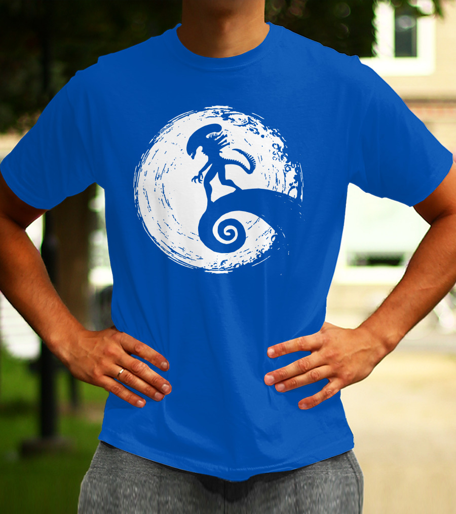 Nightmare On LV 426 Alien Meets Spiral Moon Scene T-Shirt
