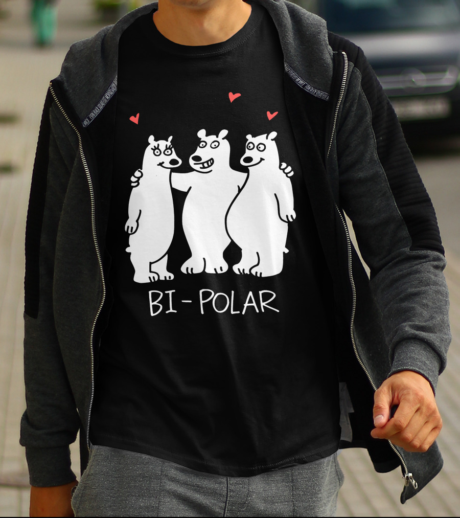 Bi Polar Bears With Hearts T-Shirt