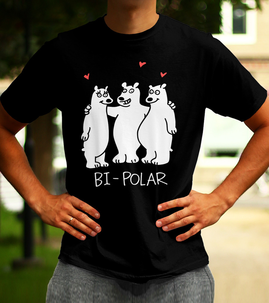 Bi Polar Bears With Hearts T-Shirt