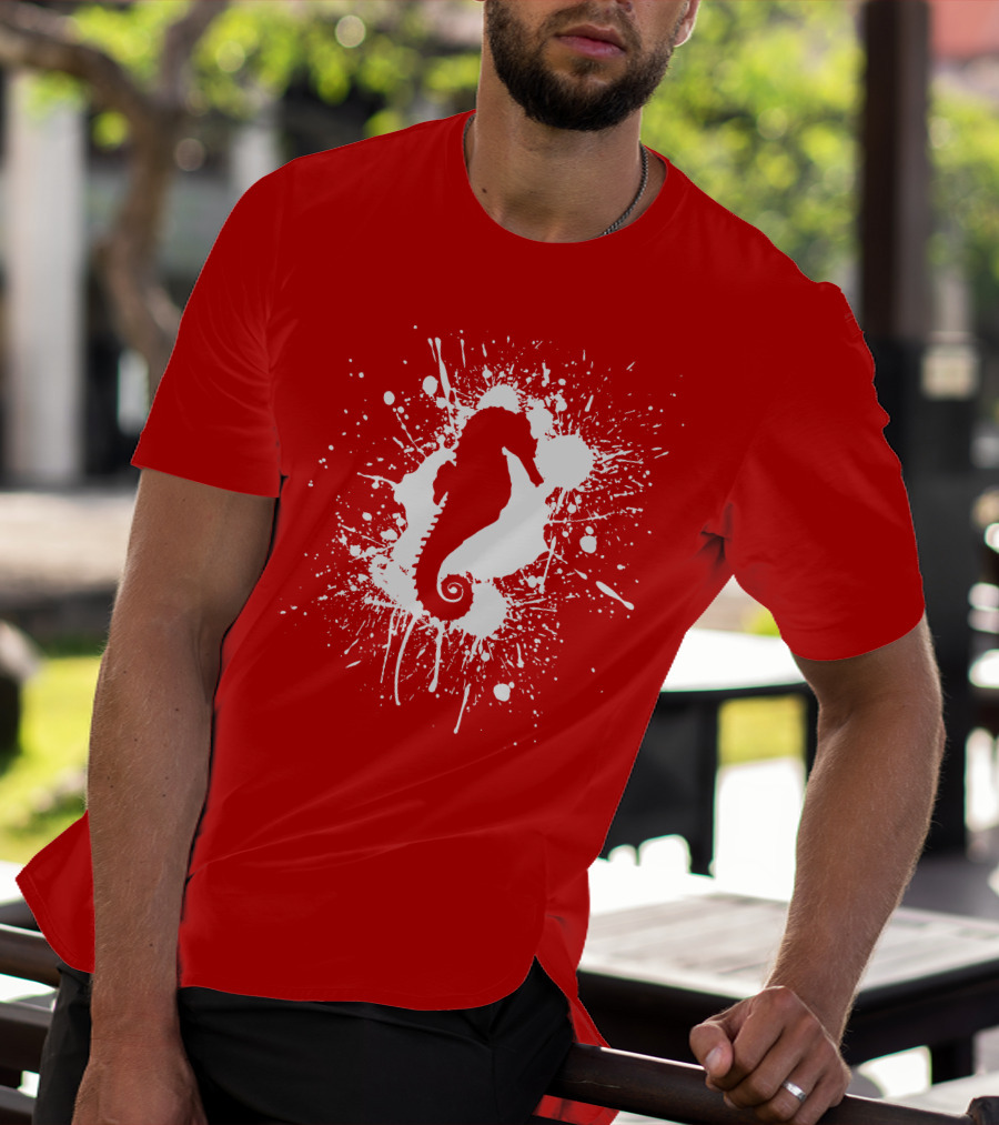 Seahorse Splatter T-Shirt