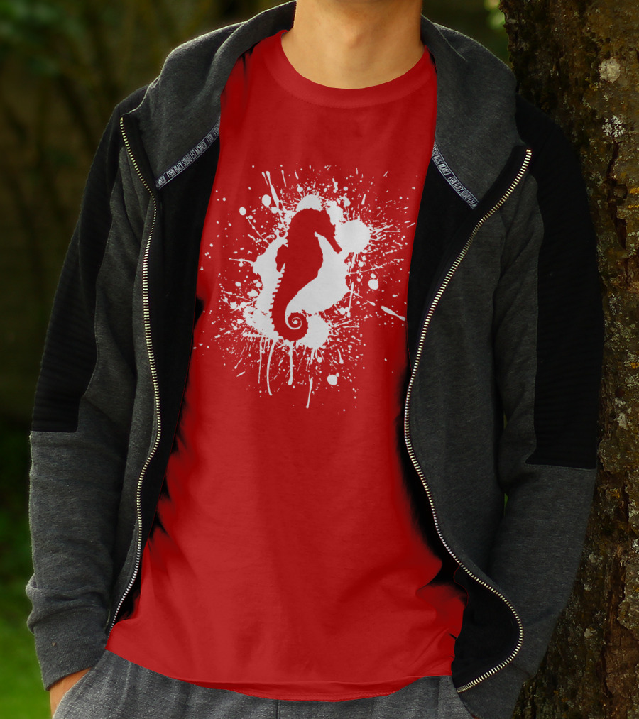 Seahorse Splatter T-Shirt