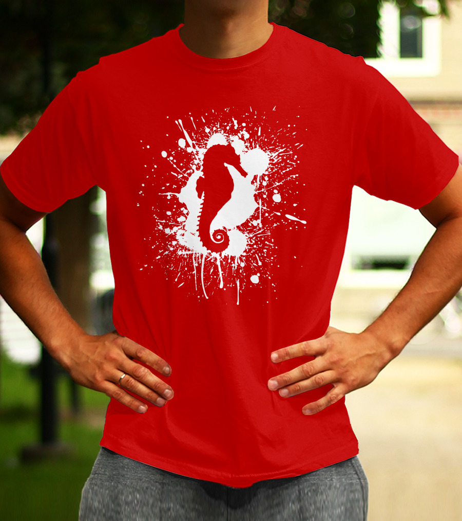 Seahorse Splatter T-Shirt