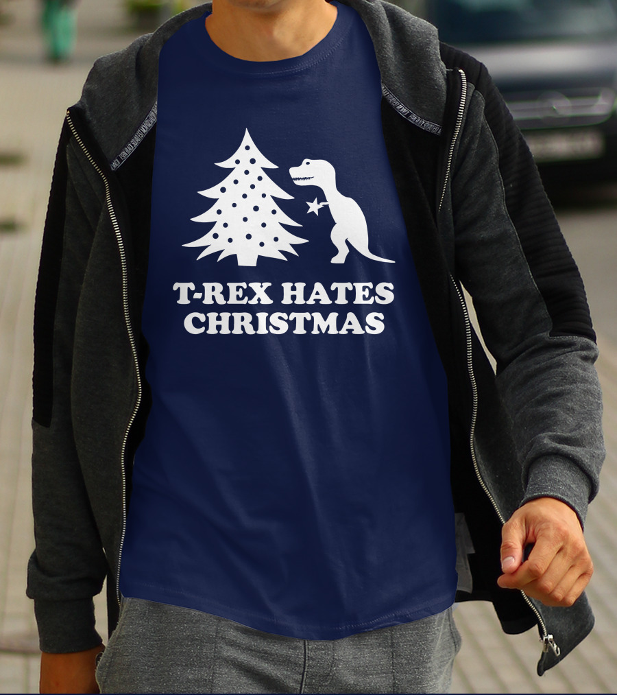 T-Rex Hates Christmas T-Shirt