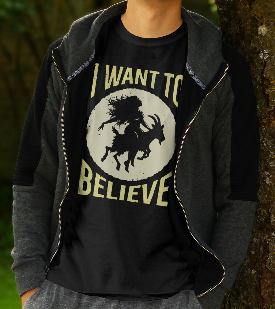 I WANT TO BELIEVE WITCH GOAT T-Shirt