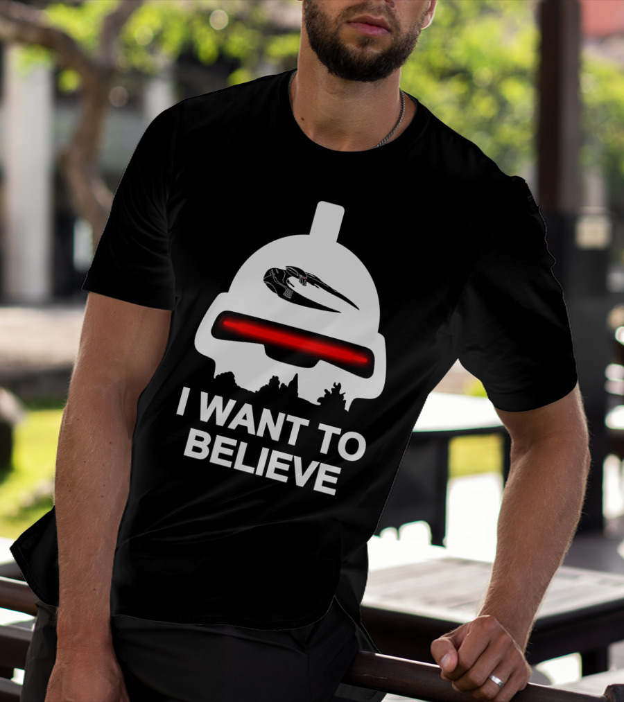 I Want To Believe Cylon Raider Battlestar Galactica T-Shirt