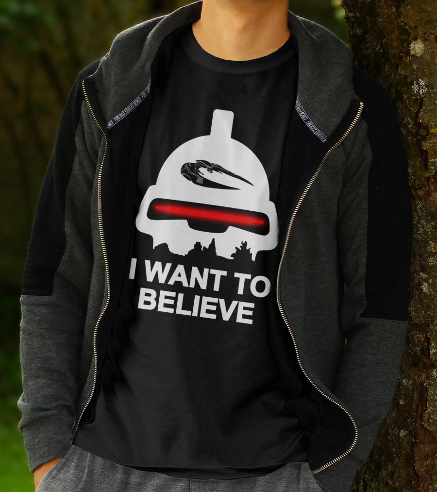I Want To Believe Cylon Raider Battlestar Galactica T-Shirt