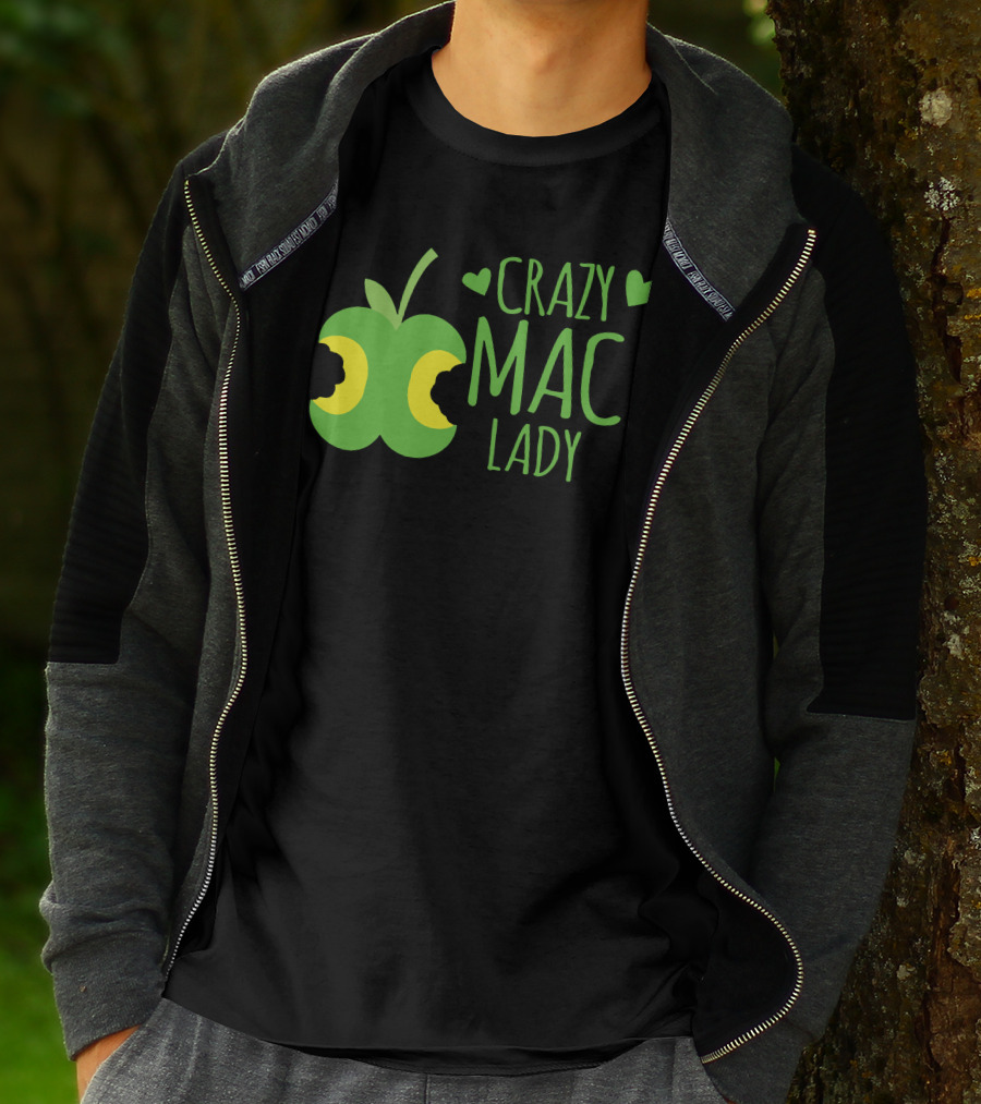 CRAZY MAC LADY Green Apple Bites T-Shirt