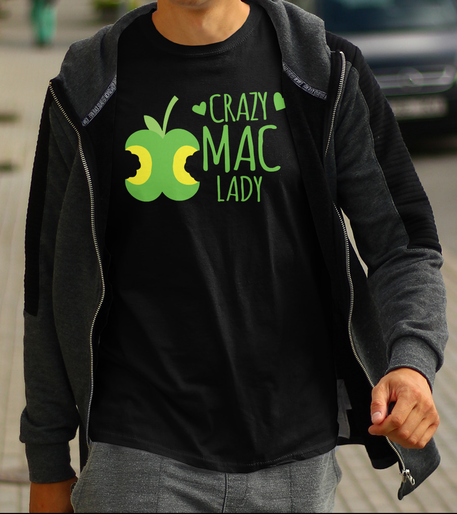 CRAZY MAC LADY Green Apple Bites T-Shirt
