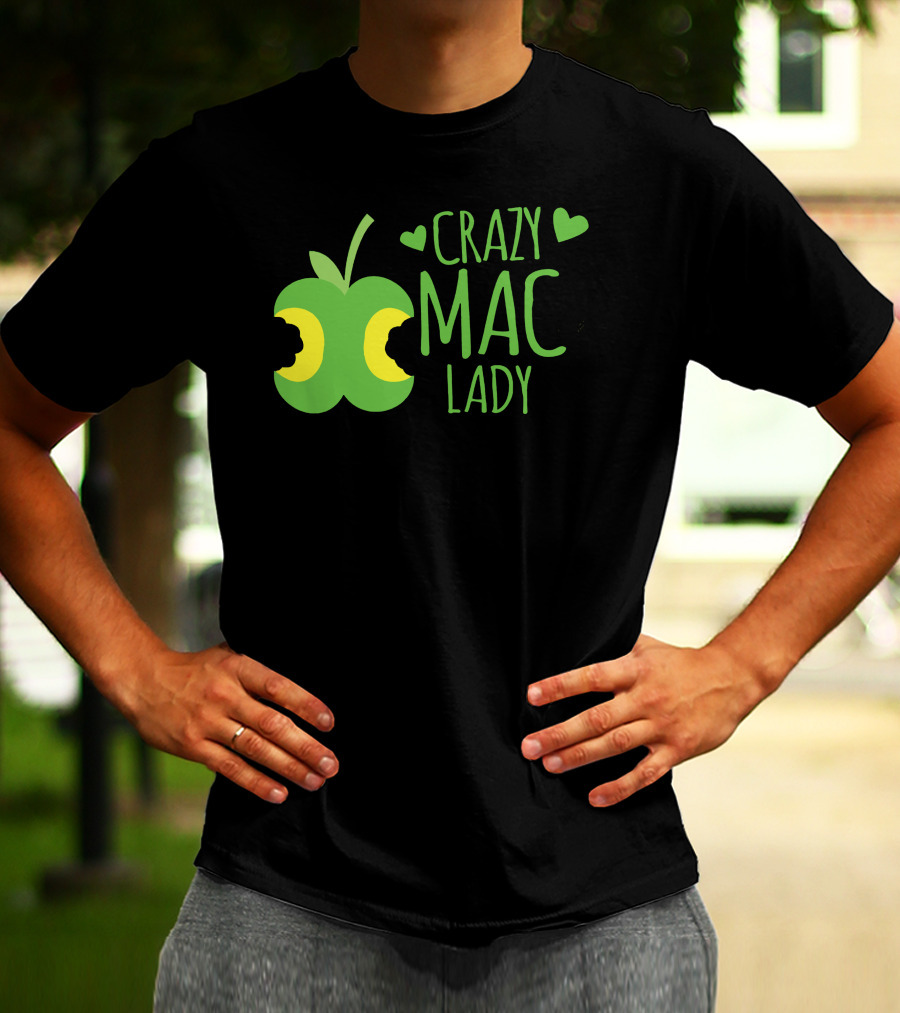 CRAZY MAC LADY Green Apple Bites T-Shirt
