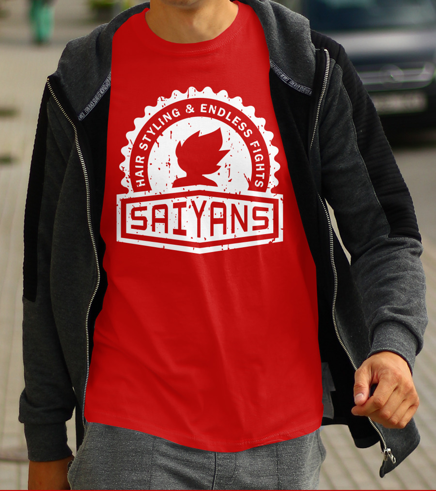 CREST SERIES Saiyans Hair Styling And Endless Fights T-Shirt