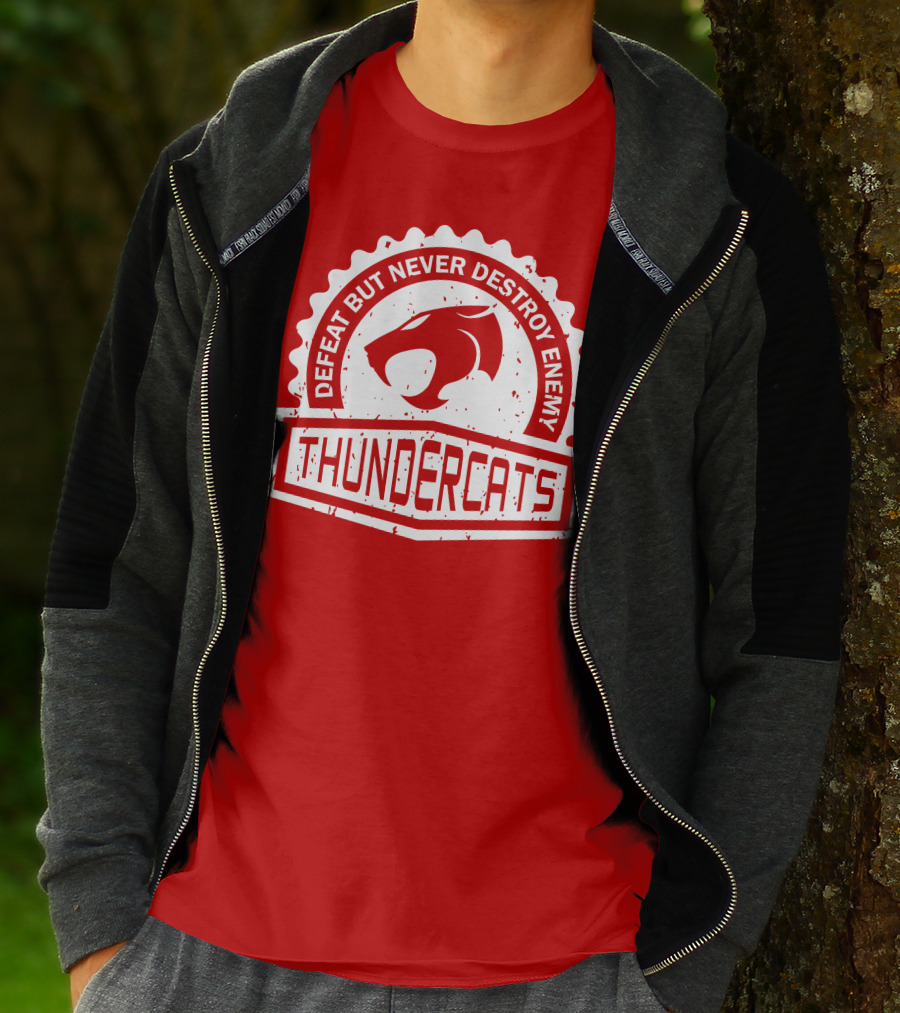 THUNDERCATS DEFEAT BUT NEVER DESTROY ENEMY CREST SERIES T-Shirt