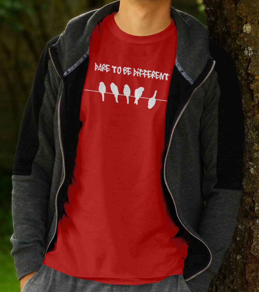 Dare To Be Different Birds In A Line T-Shirt