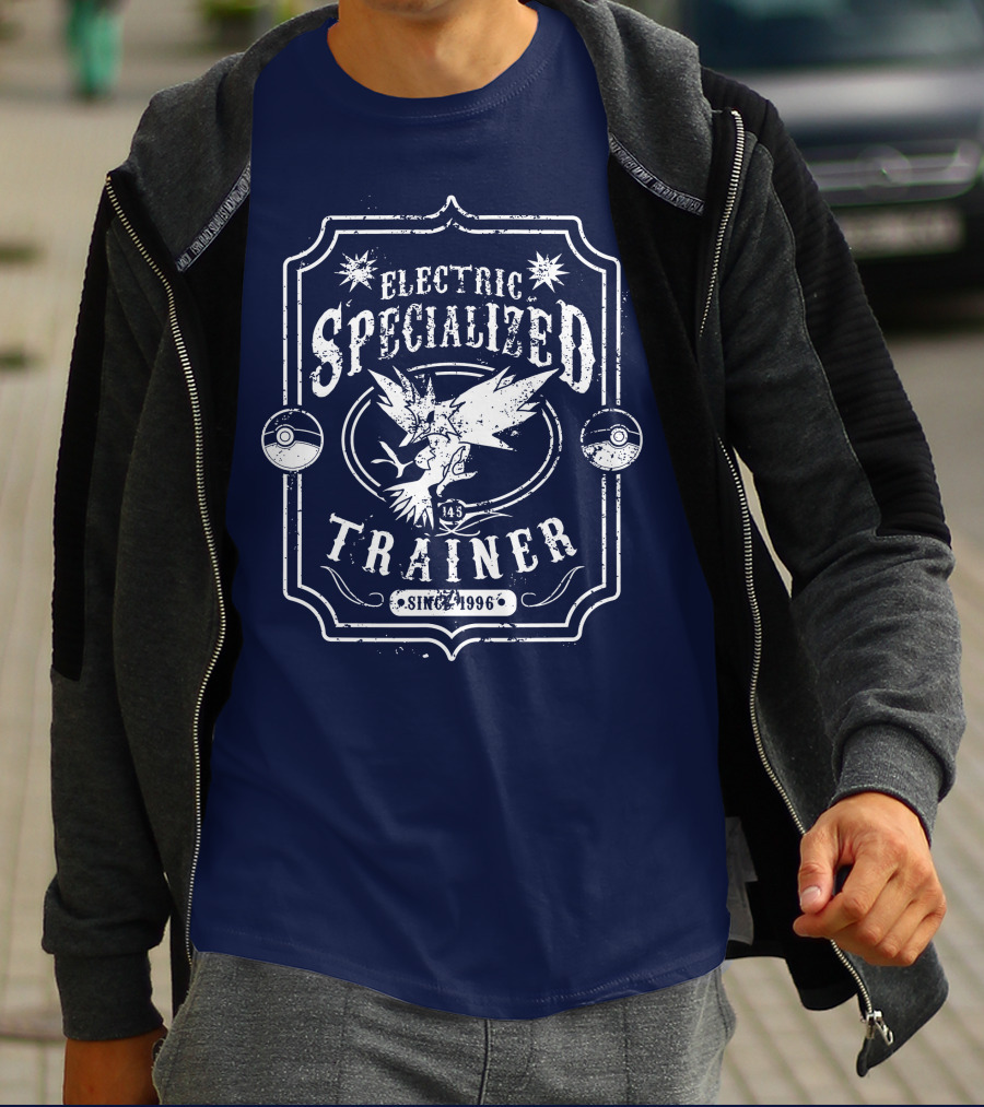 Electric Specialized Trainer Zapdos Since 1996 Pokémon Pokéball T-Shirt