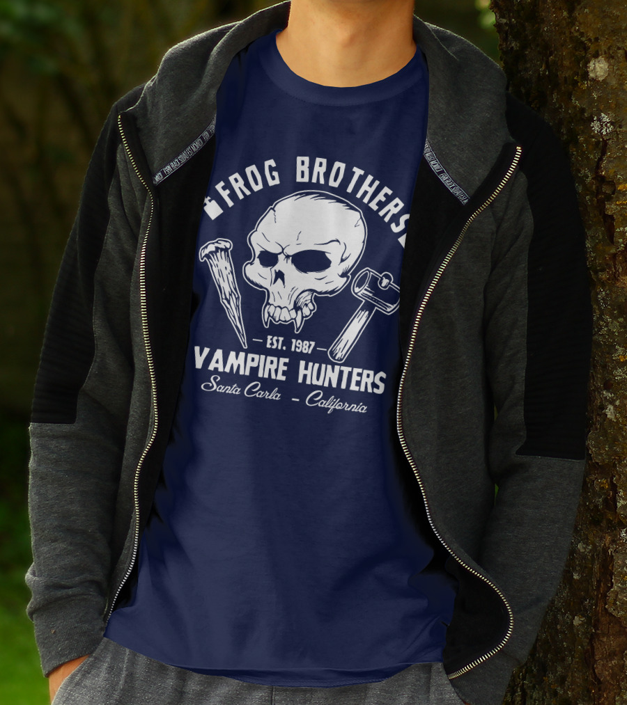 Frog Brothers Vampire Hunters Est. 1987 Santa Carla California T-Shirt