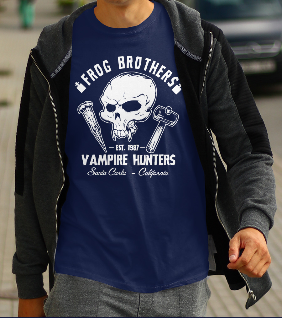 Frog Brothers Vampire Hunters Est. 1987 Santa Carla California T-Shirt