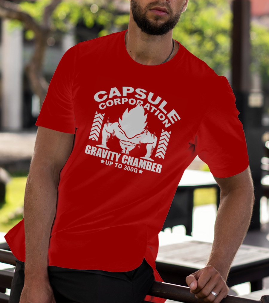 Capsule Corporation Gravity Chamber Up To 300G T-Shirt