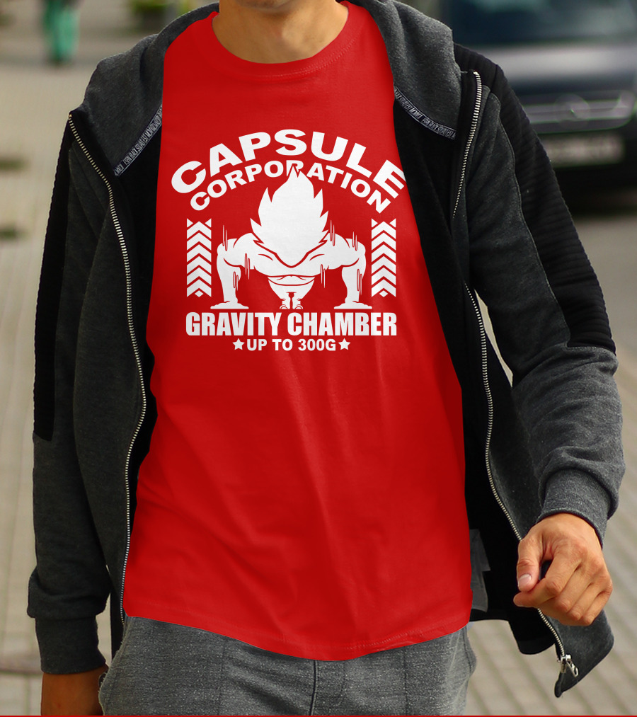 Capsule Corporation Gravity Chamber Up To 300G T-Shirt