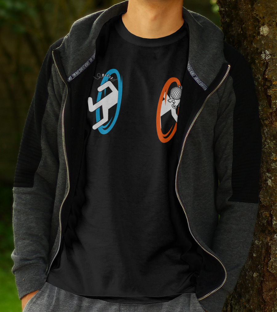 Fly Trouble Bzzz Portal Fly Head Collision T-Shirt