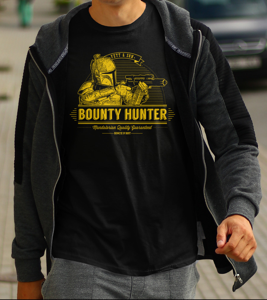 Fett And Son Bounty Hunter Mandalorian Quality Guaranteed Since 1987 T-Shirt