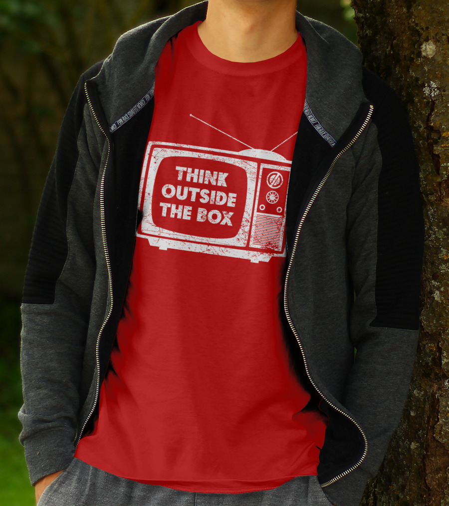 Think Outside The Box Retro Television Concept T-Shirt