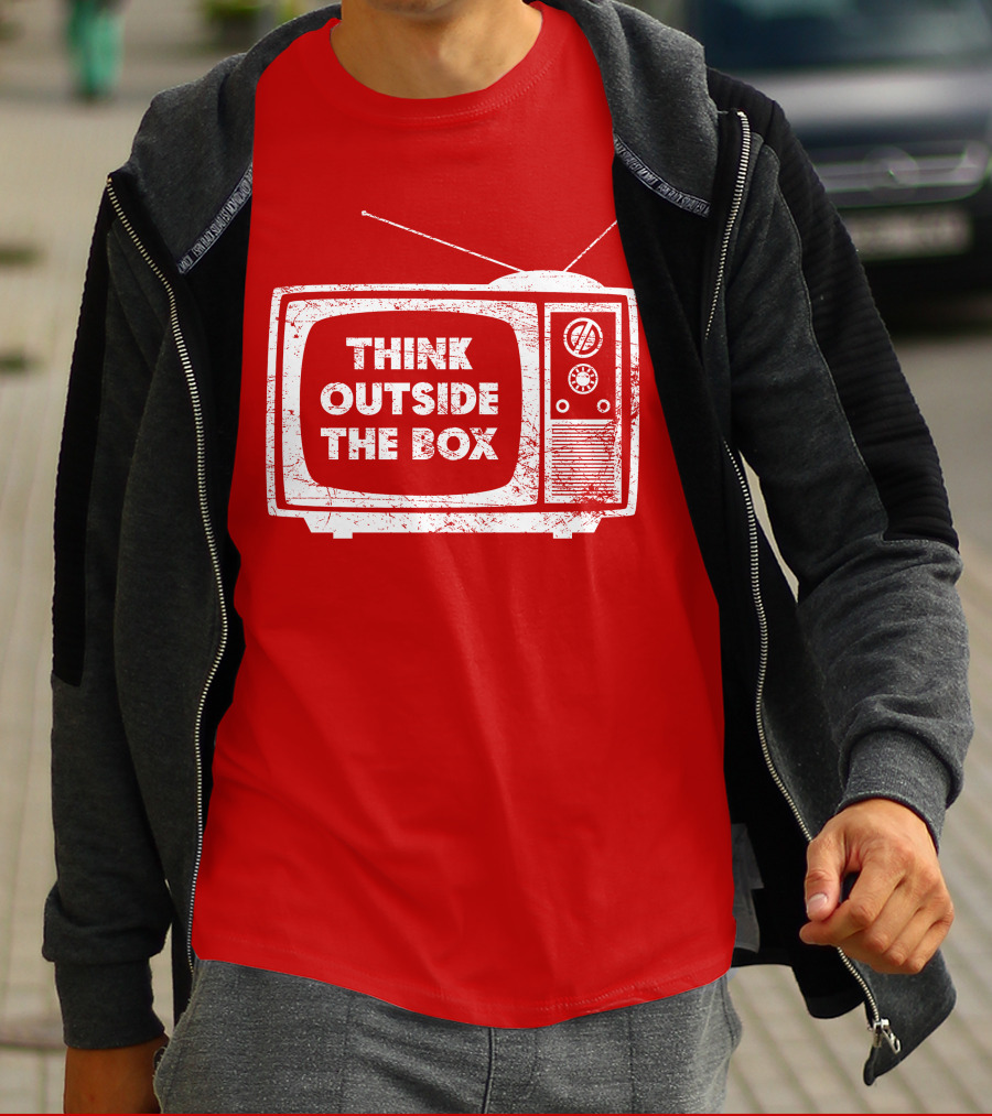 Think Outside The Box Retro Television Concept T-Shirt