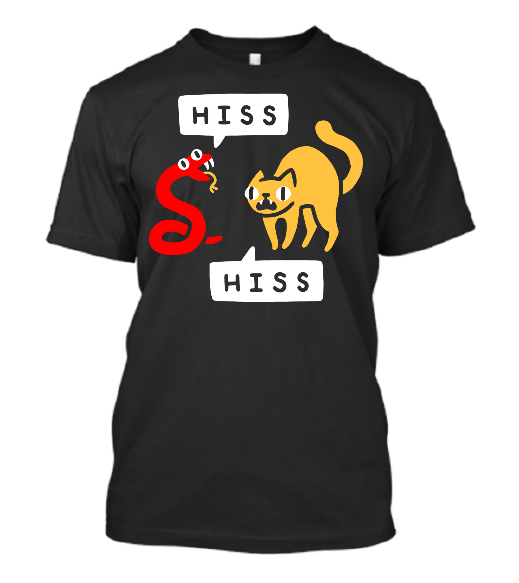 Hissy Fit Hiss Snake And Cat Conversation T-Shirt