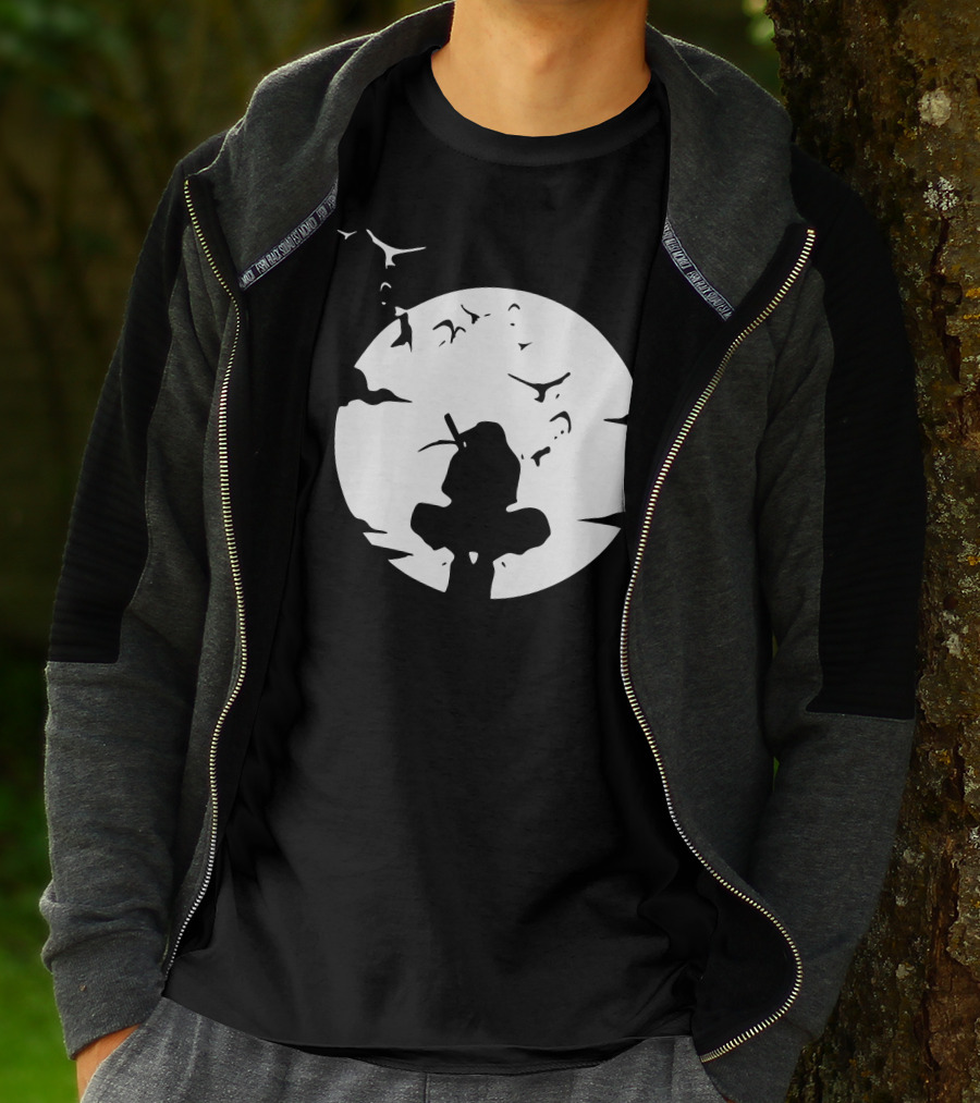Itachi Uchiha Moonlit Silhouette Stance T-Shirt