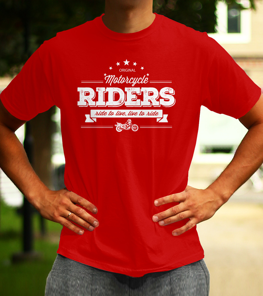 Original Motorcycle Riders Ride To Live, Live To Ride T-Shirt