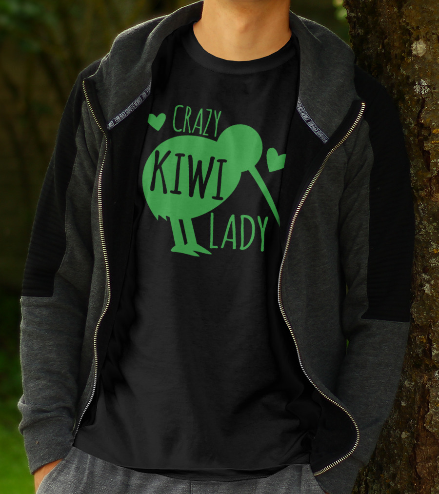 CRAZY KIWI LADY Kiwi Bird Hearts T-Shirt