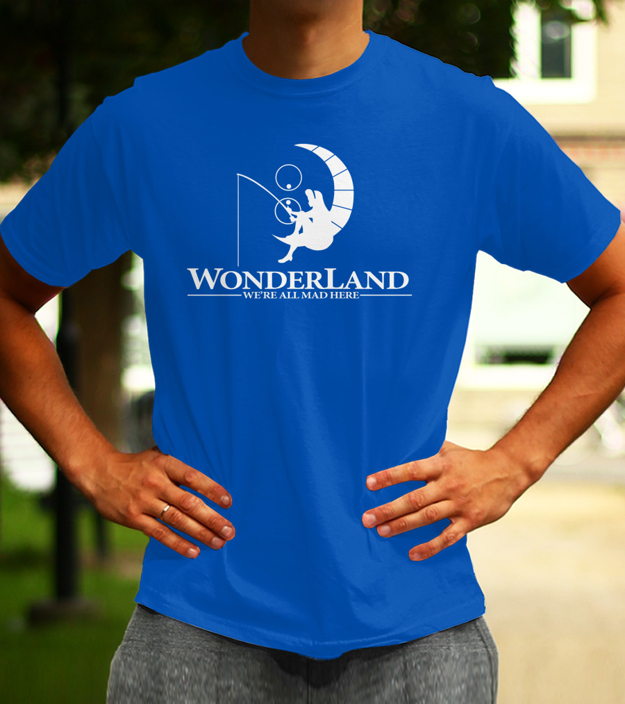 Wonderland We're All Mad Here Moon Fishing T-Shirt