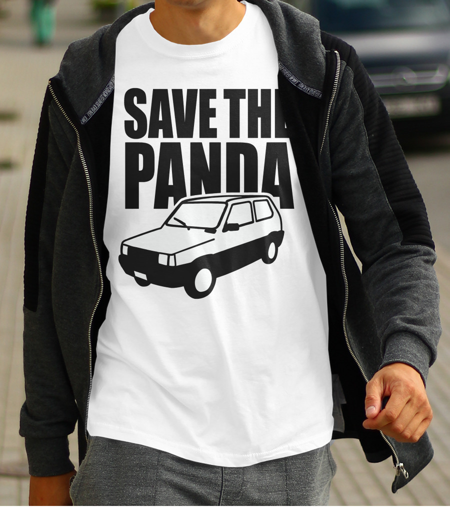 SAVE THE PANDA Fiat Car T-Shirt