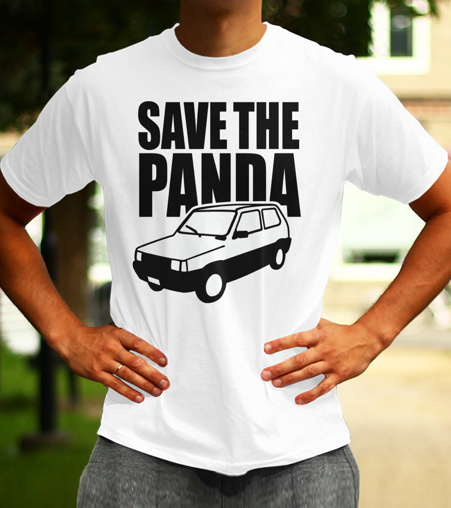 SAVE THE PANDA Fiat Car T-Shirt