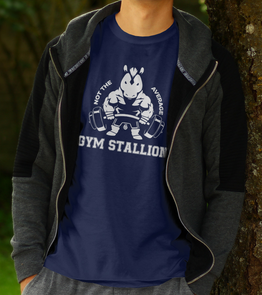 GYM STALLION Not The Average Muscle Powerlifting Horse T-Shirt