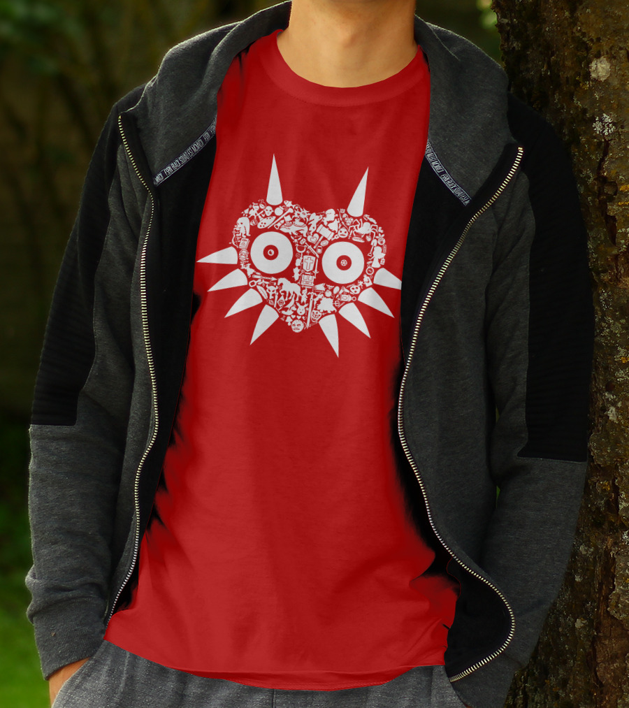 Majora's Mask Hidden Icons Heart Shape T-Shirt