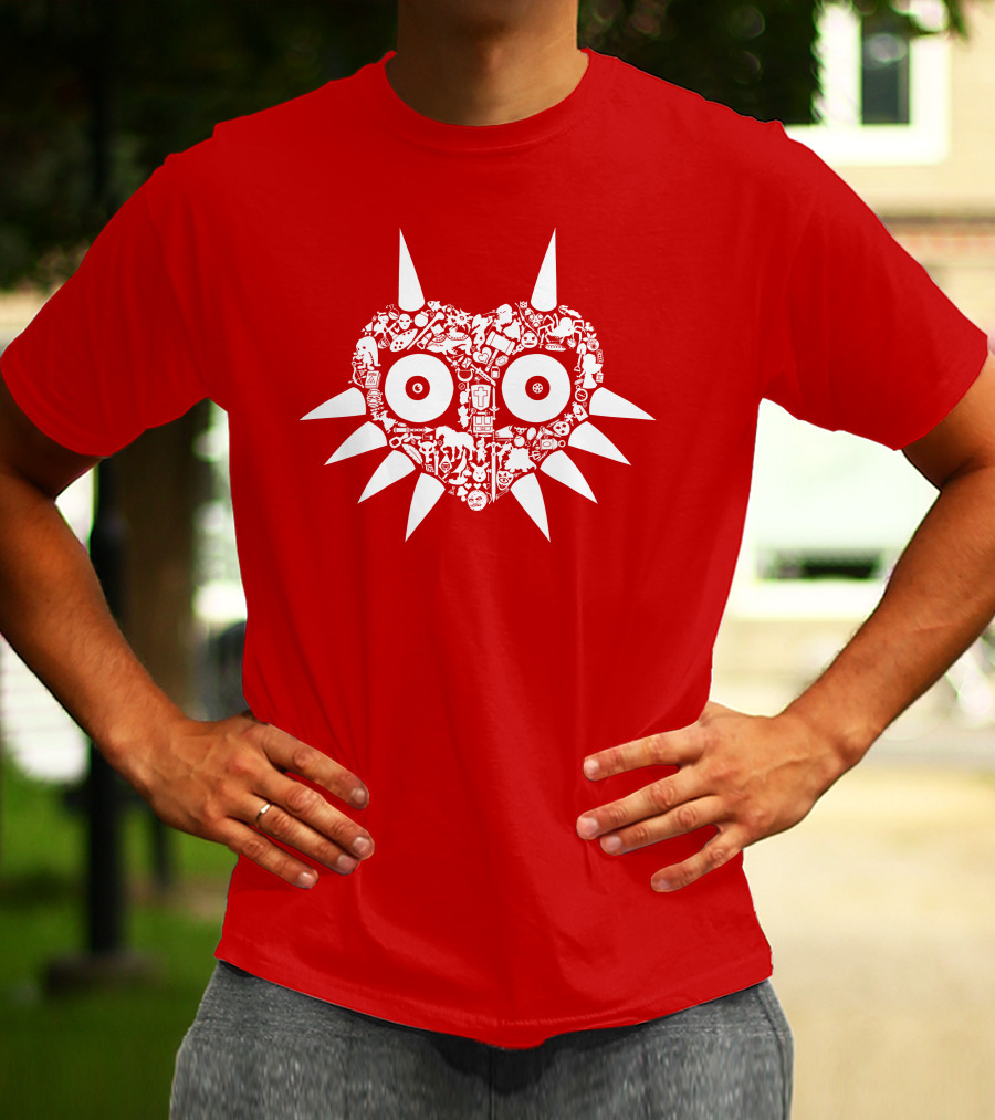 Majora's Mask Hidden Icons Heart Shape T-Shirt