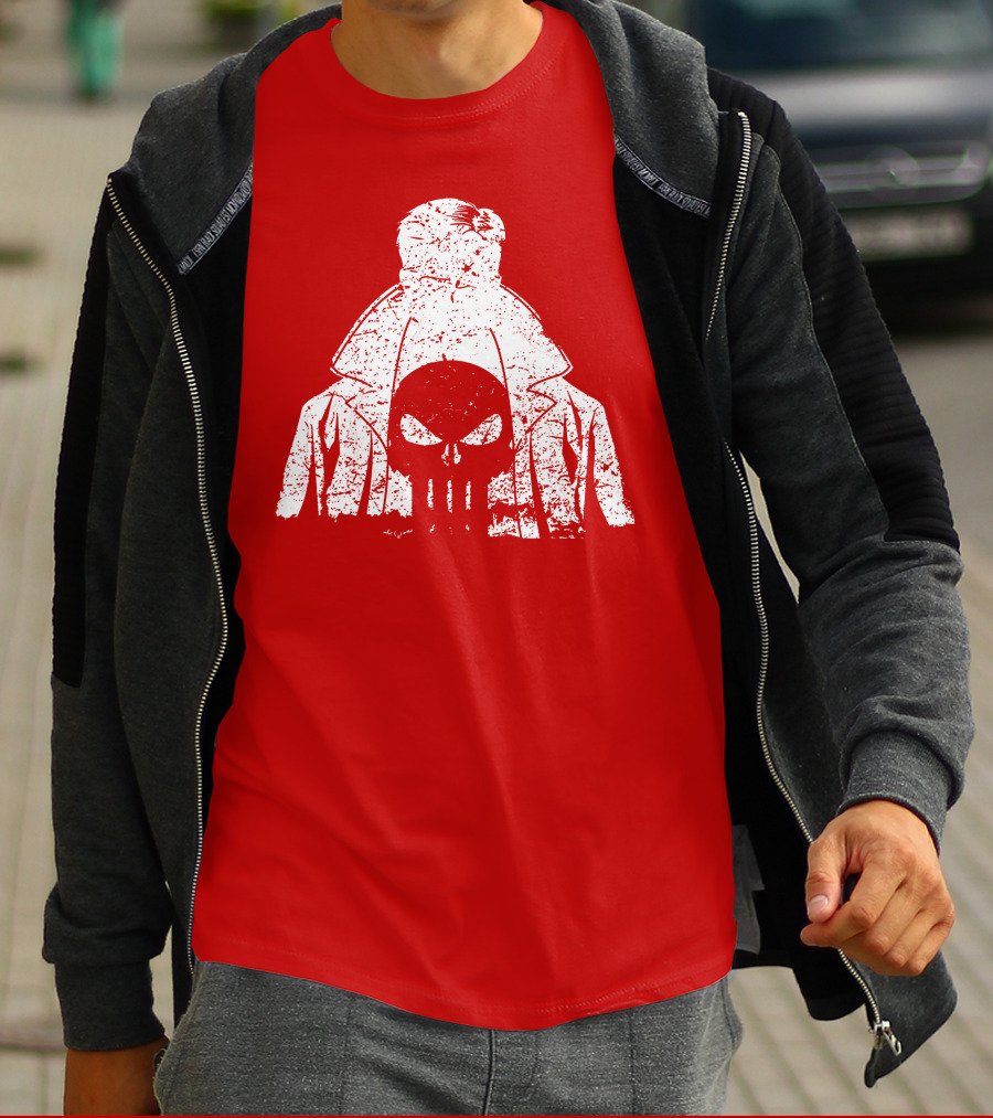 Punisher Shadow Of Vengeance Trench Coat Skull T-Shirt