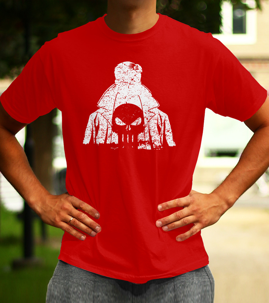 Punisher Shadow Of Vengeance Trench Coat Skull T-Shirt