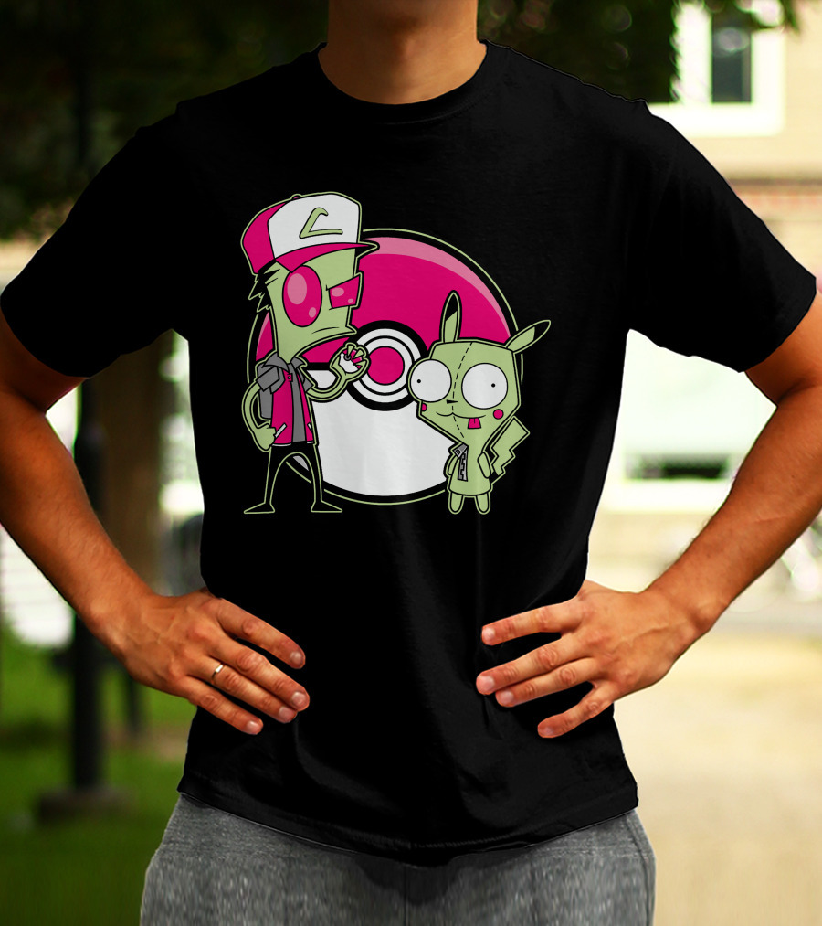 ZOMBIE POKEMON TRAINER AND CREATURE WITH POKE BALL T-Shirt