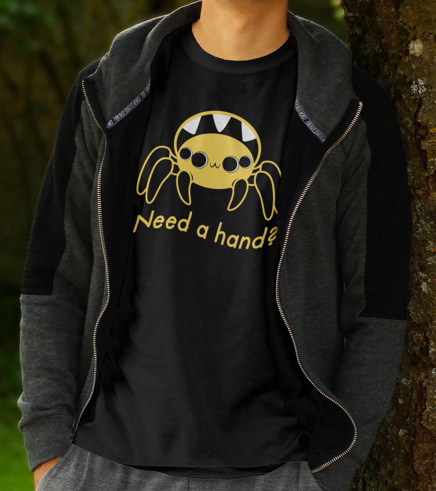Need A Hand Spider Cute Yellow T-Shirt