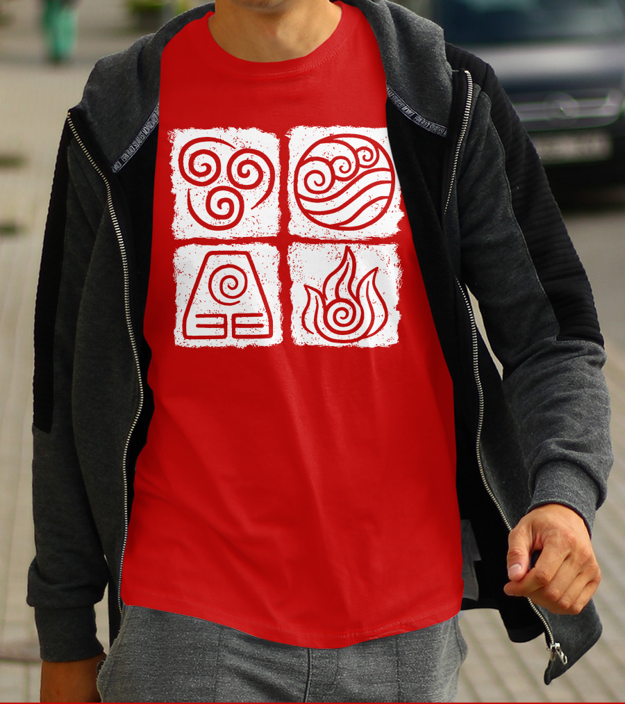 Avatar Air Water Earth Fire Elements T-Shirt
