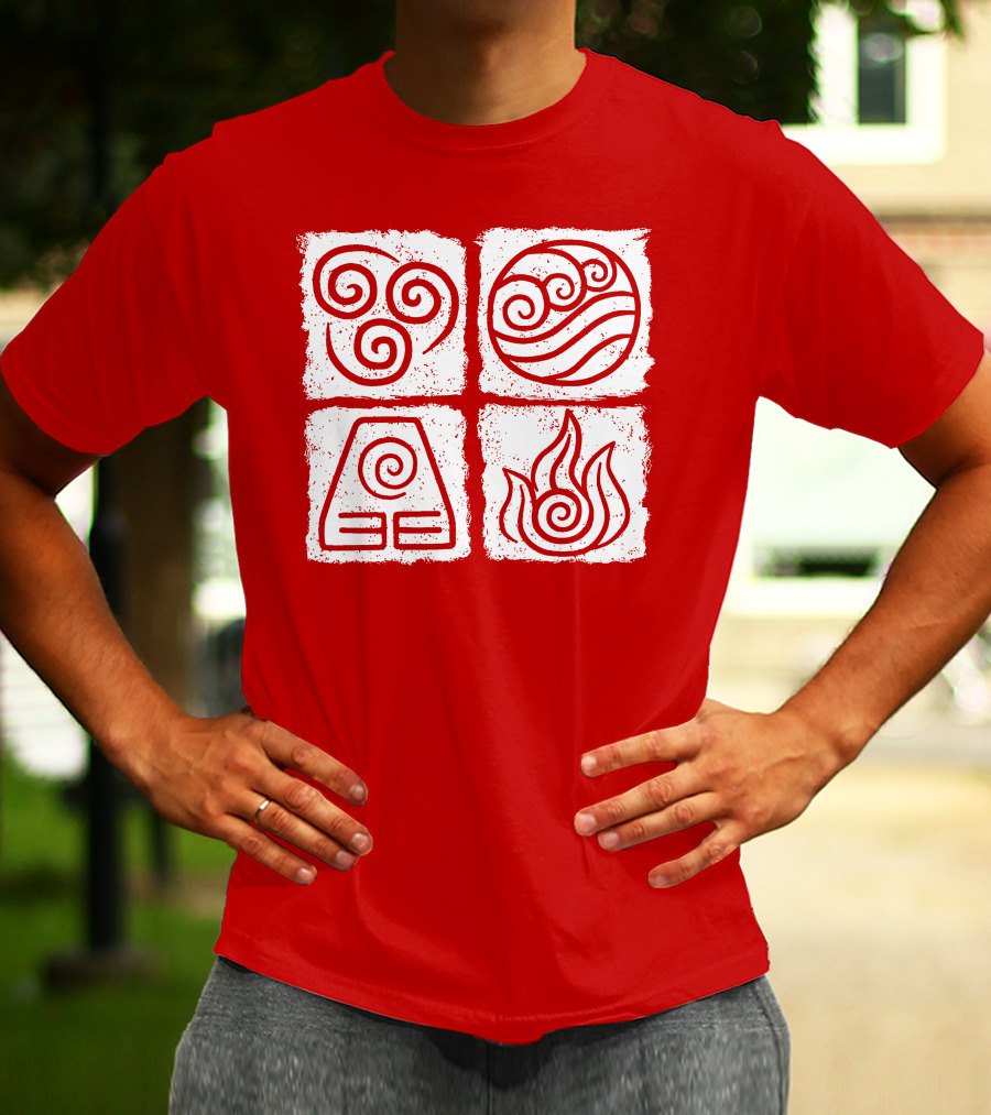 Avatar Air Water Earth Fire Elements T-Shirt