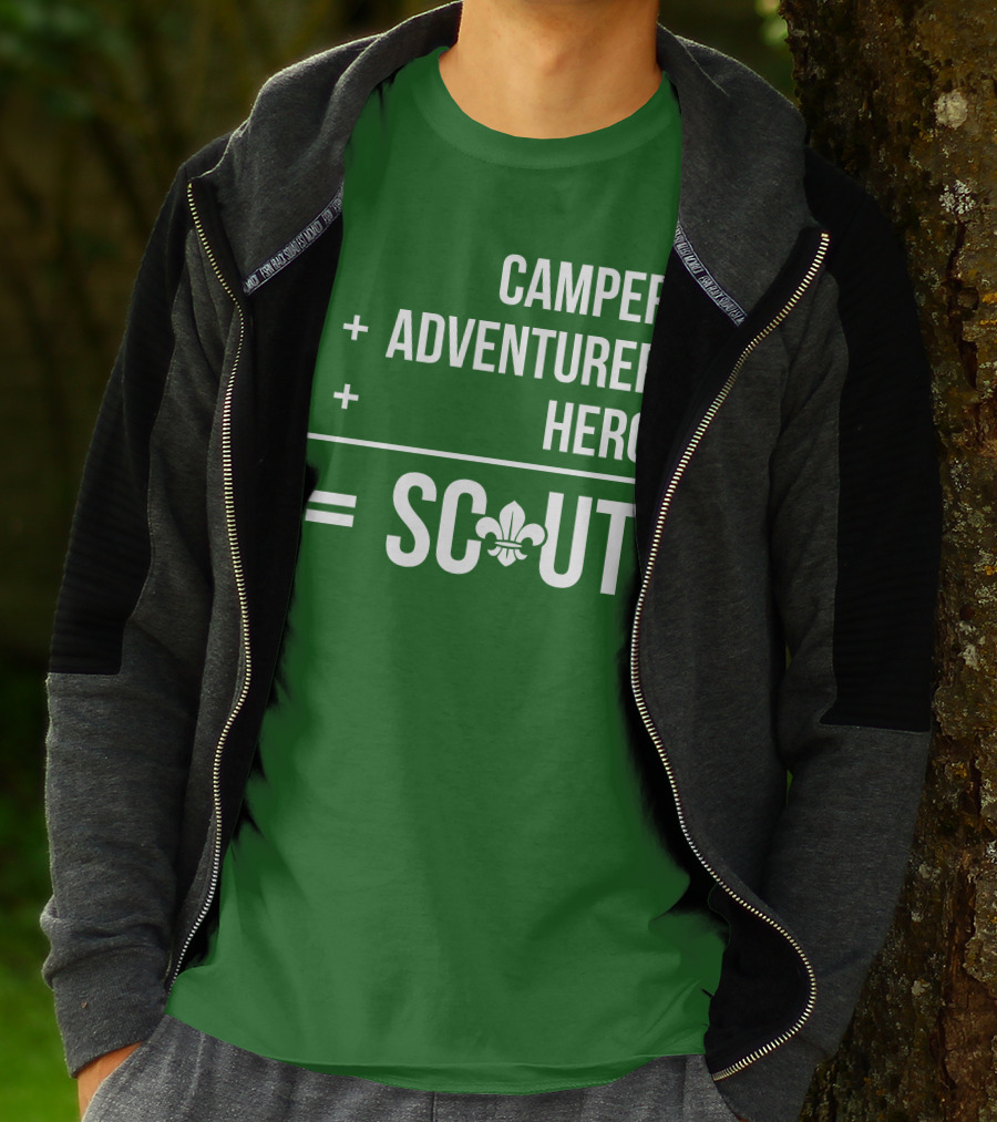 Camper Adventurer Hero Scout Fleur-de-Lis T-Shirt