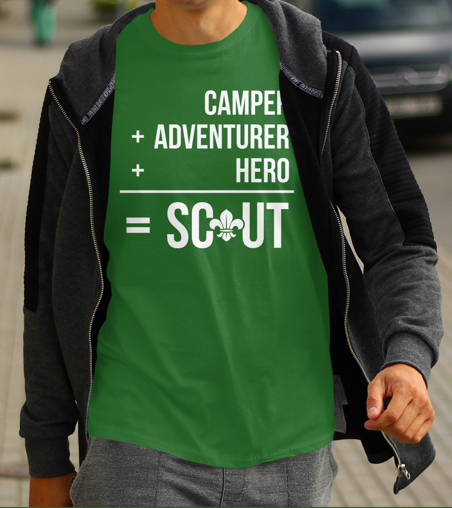 Camper Adventurer Hero Scout Fleur-de-Lis T-Shirt