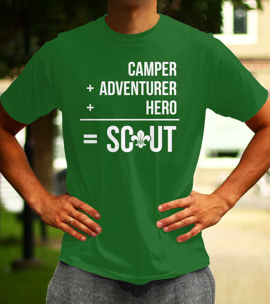 Camper Adventurer Hero Scout Fleur-de-Lis T-Shirt