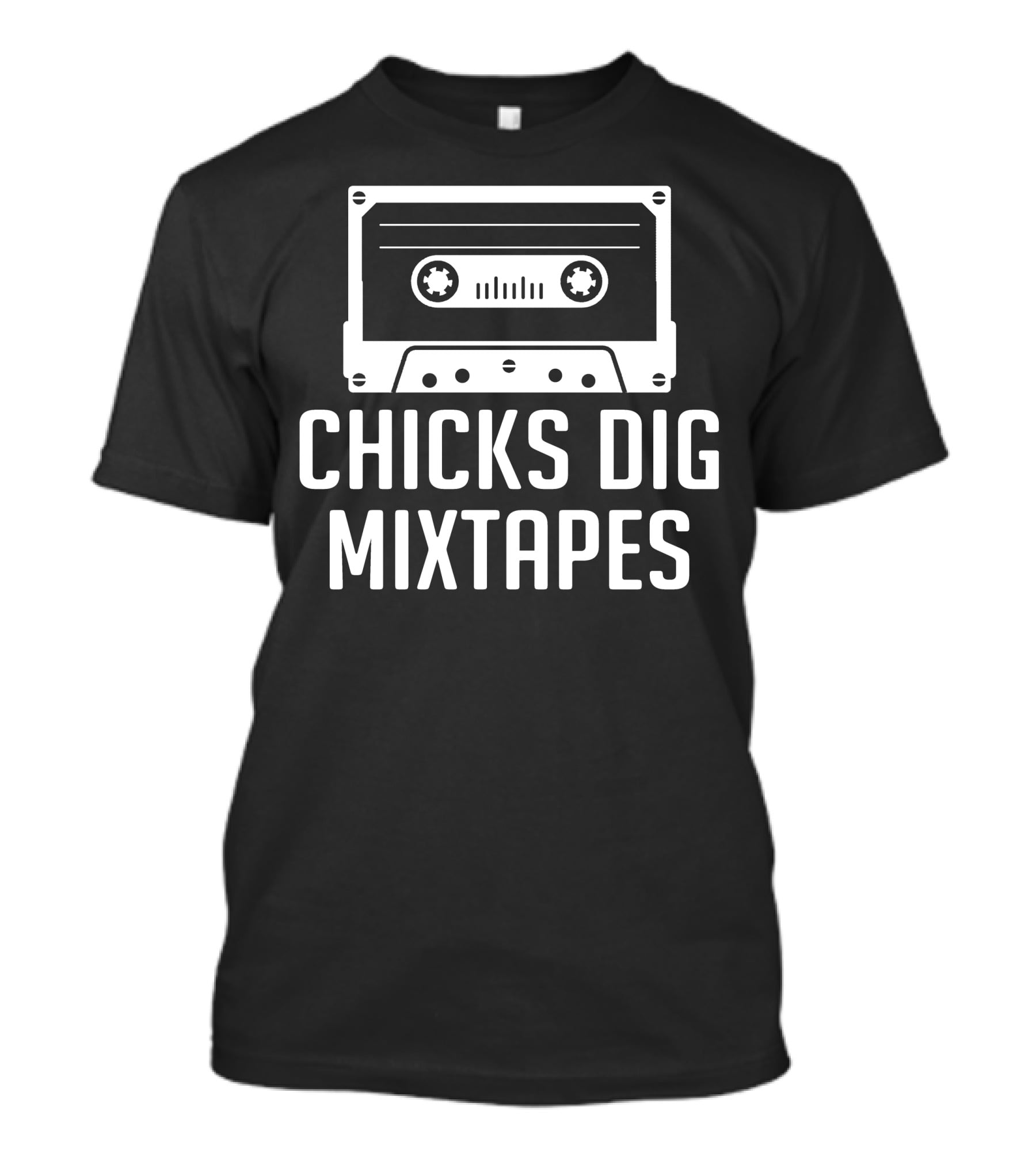 Chicks Dig Mixtapes Cassette Tape Retro Music Appeal T-Shirt
