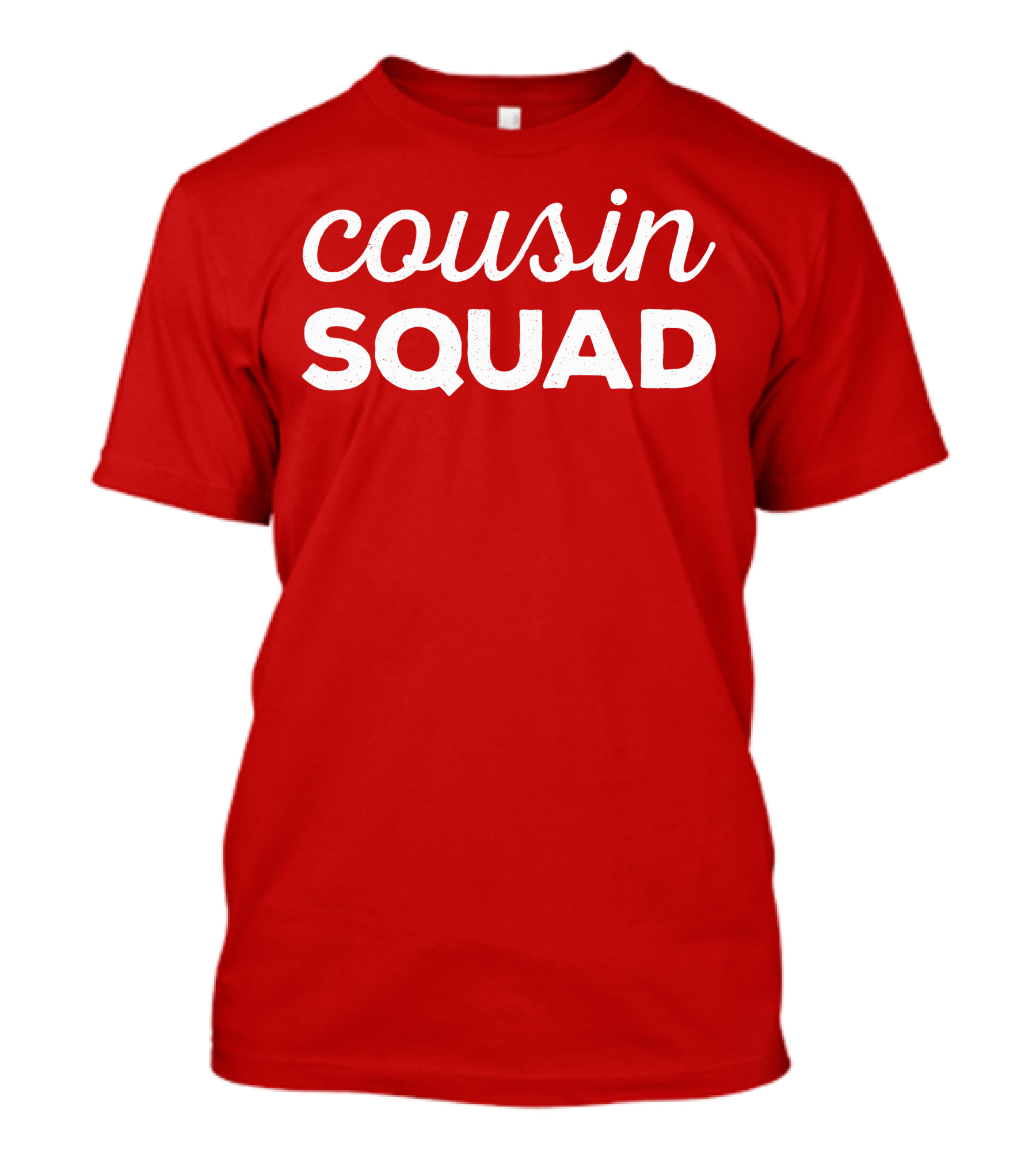 Cousin Squad Red Bold Text Family Team Bonding T-Shirt