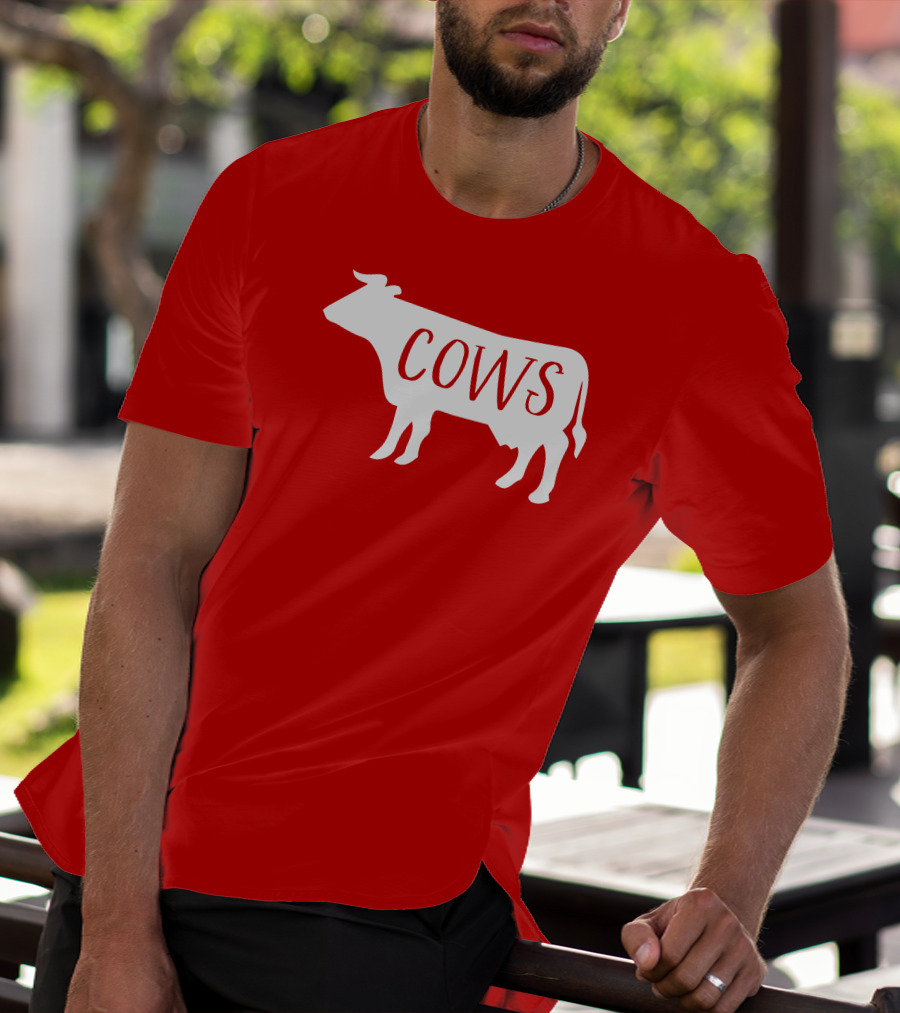 COWS White Silhouette T-Shirt
